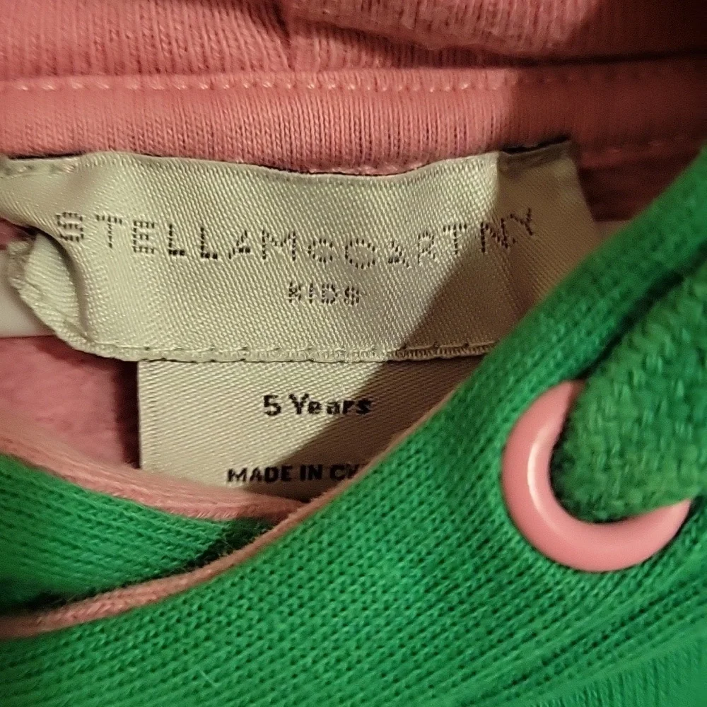 Stella McCartney Kids Green Logo Tape Hoodie Dress - Picture 2 of 5